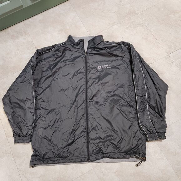 VTG Y2K Southpole Mens 2XL Reversible Spellout Fleece Bomber Jacket Streetwear - Picture 10 of 15